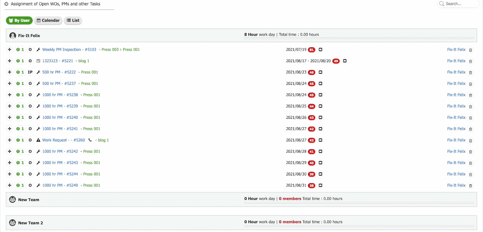 Work order management
