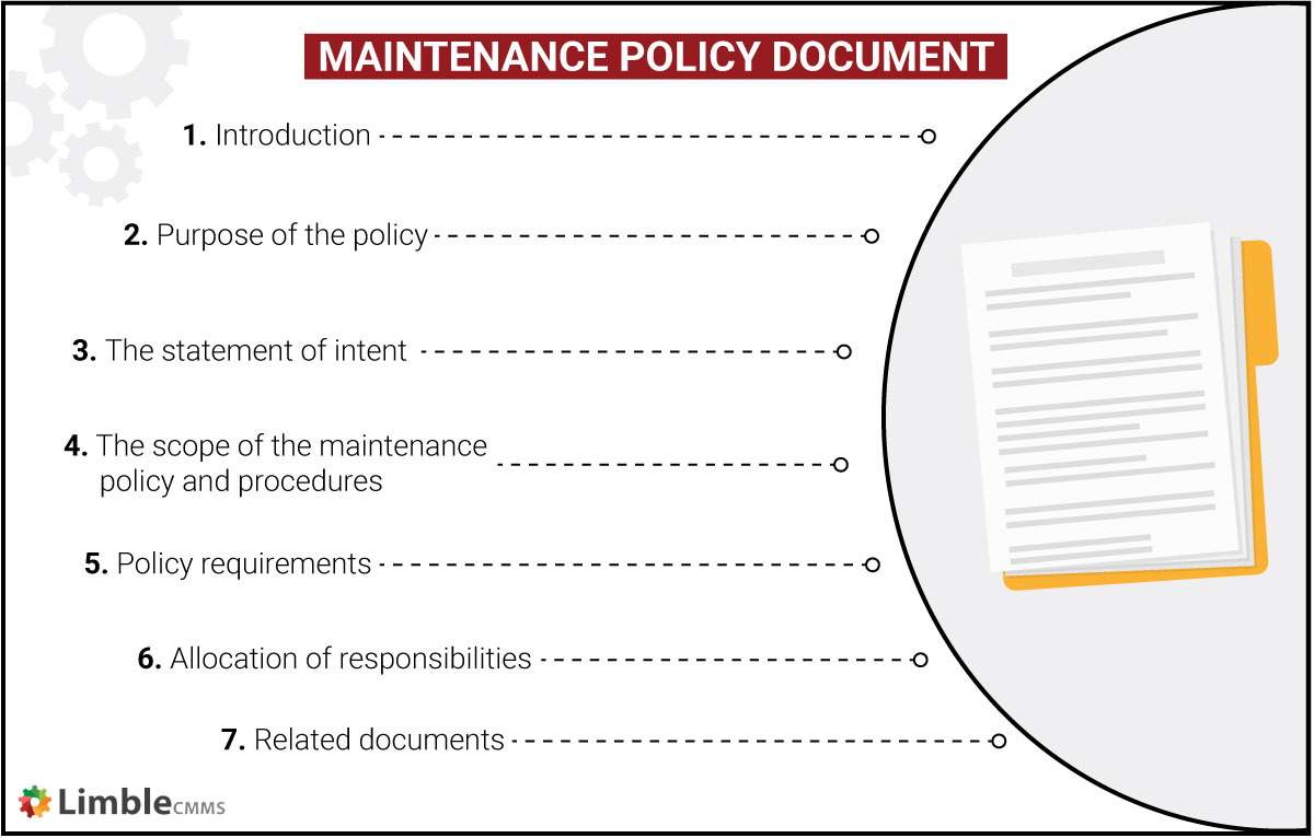Maintenance policy document