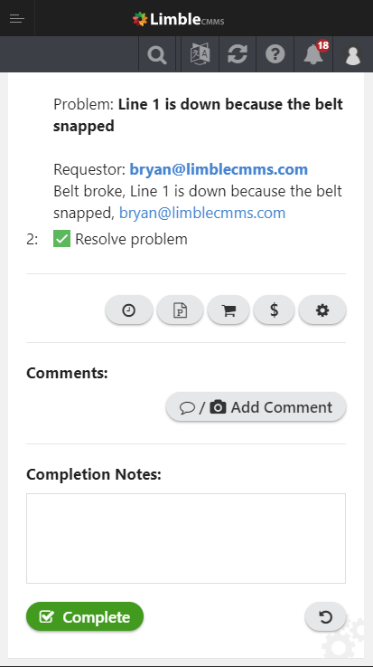 closing an emergency WO