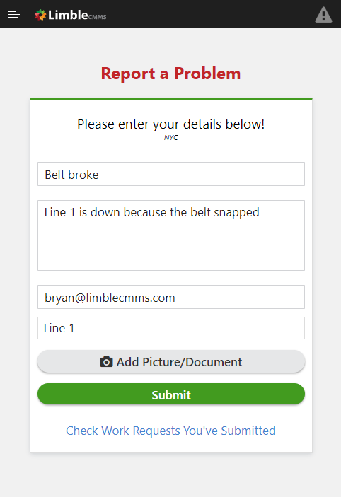 emergency maintenance request