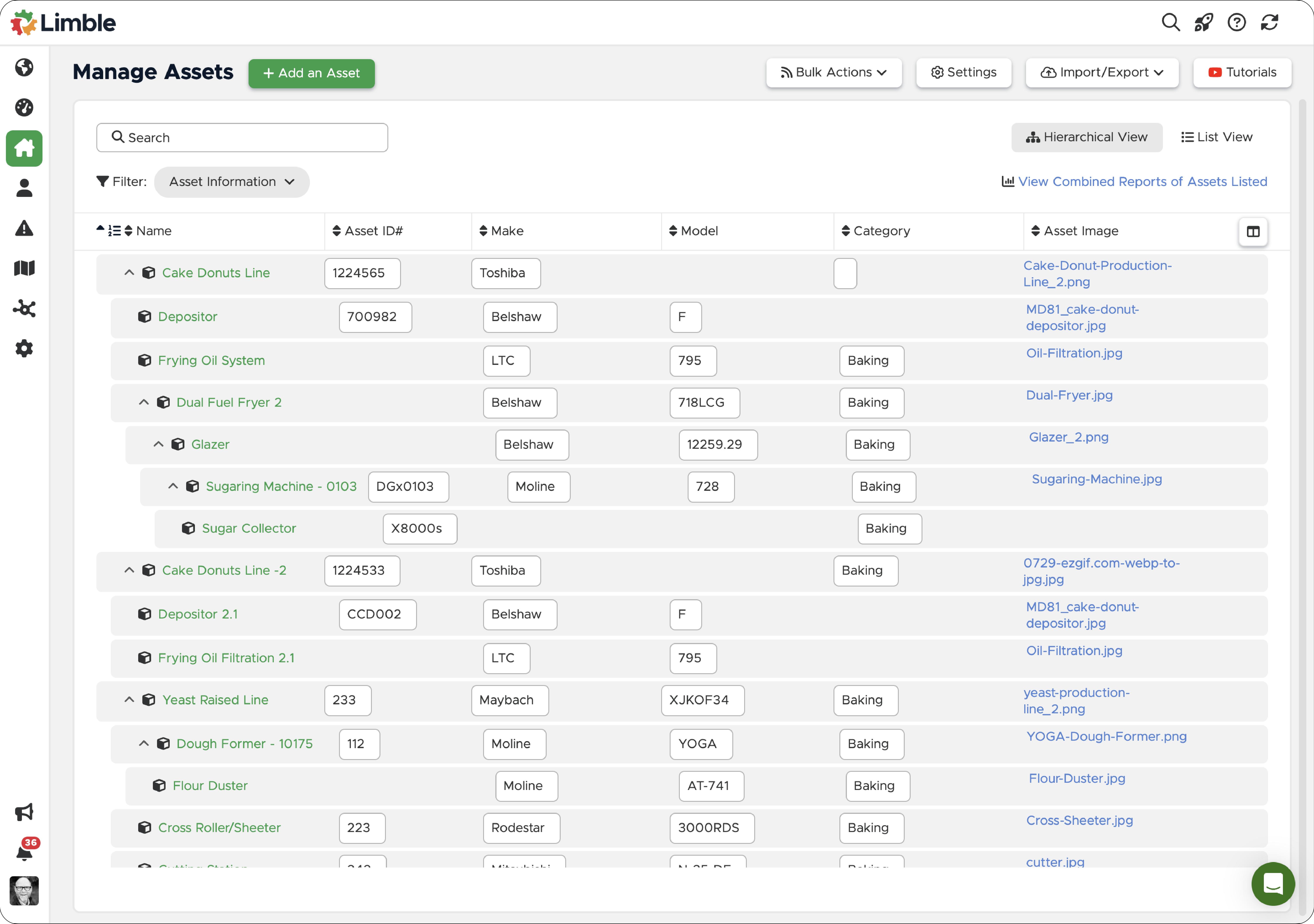 Asset naming convention examples inside Limble CMMS.